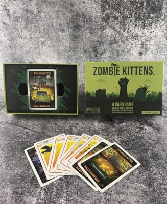 Zombie Kittens Card Game by Exploding Kittens For 2-5 Players Ages 7+ BRAND NEW