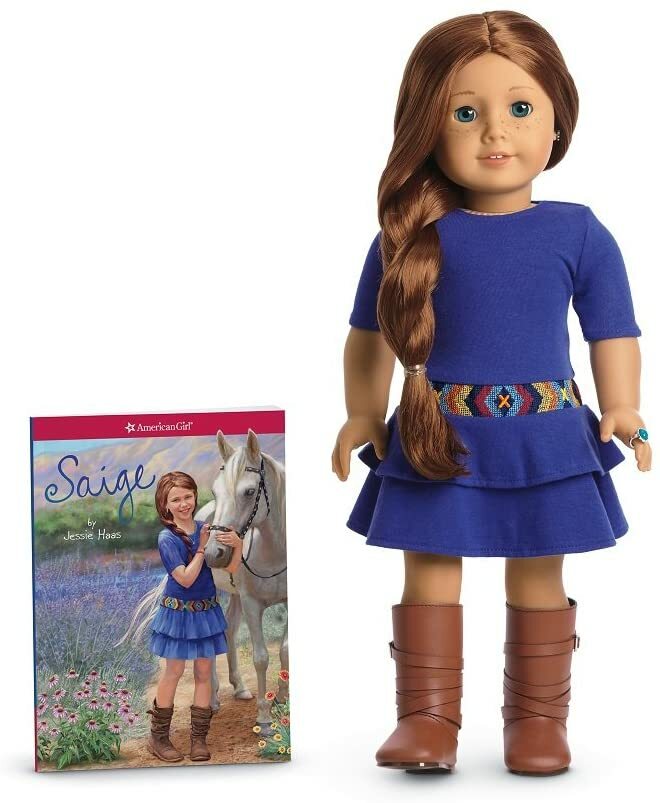 American Girlの本 13冊セット American Girl Doll Saige and Ring and Paperback Book NEW