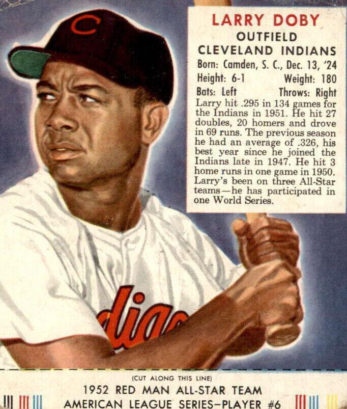 Red Man Tobacco All-Star Team 1952 - Larry Doby #6