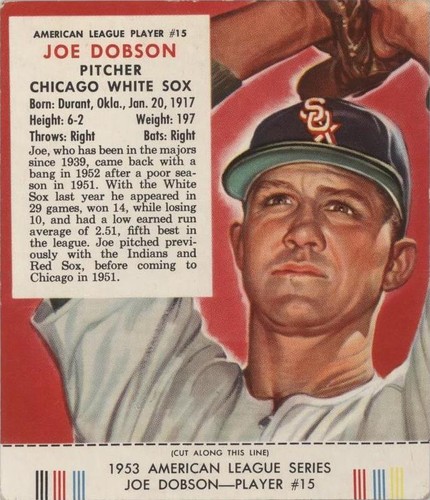 1953 Red Man Tobacco All-Star Team - Joe Dobson #15