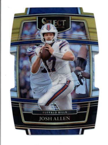 JOSH ALLEN 2021 PANINI SELECT #6 DIE-CUT GOLD BLACK PRIZM PARALLEL