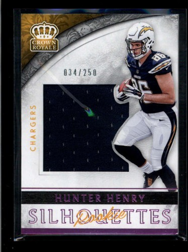 HUNTER HENRY 2016 PANINI PREFERRED ROOKIE SILHOUETTES JERSEY #034