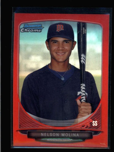 NELSON MOLINA 2013 BOWMAN CHROME #BDPP76 ROOKIE RED