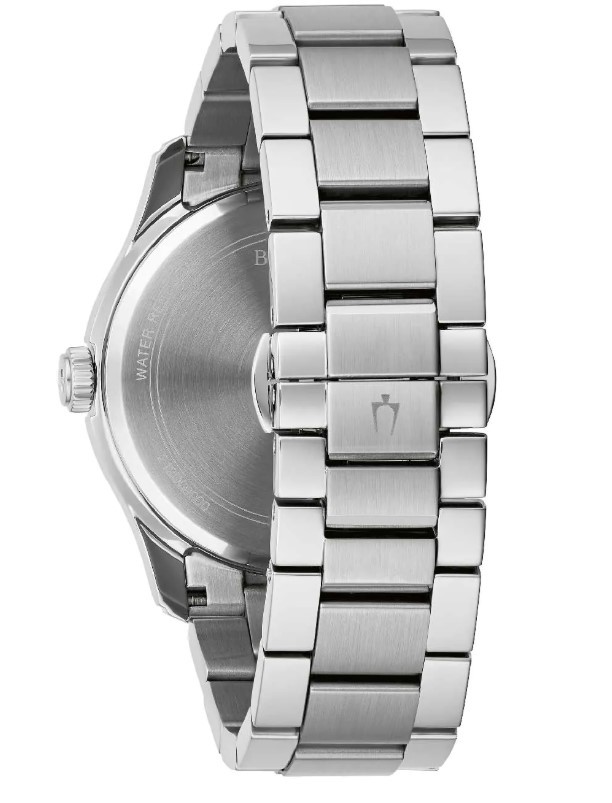 BULOVA 96B391 Armbanduhr Quarz Edelstahl Datumanzeige Silberfarben B-Ware - Bild 3 von 3