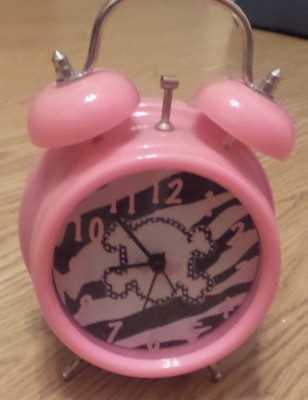 Justice For Girls Skull Pink Zebra Alarm Clock