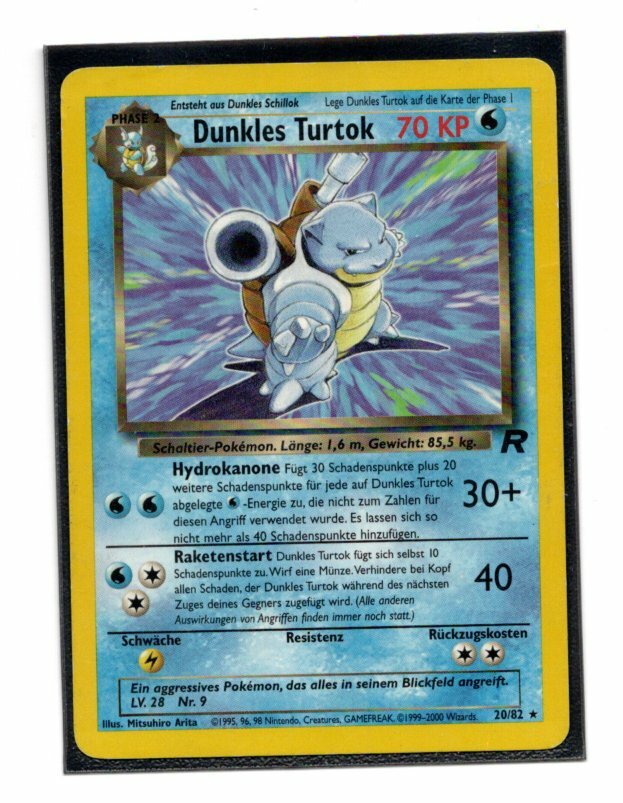 Pokemon German Dark Blastoise / Dunkles Turtok Rocket 20/82