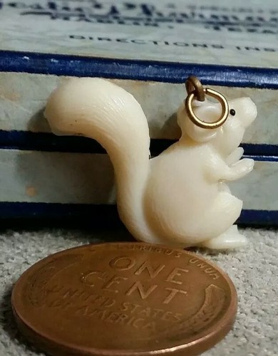 Vintage Celluloid SQUIRREL gumball charm prize jewelry