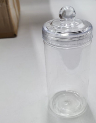 Retro Kunststoff Dosen mit Deckel 10 Stück für Süßes Bonbon 15x7 cm HEFTMAN