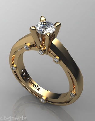 Pre-owned Handmade 18k Solitaire Ring Setting For Diamond Selection (white/yellow/rose Gold) Dw0877