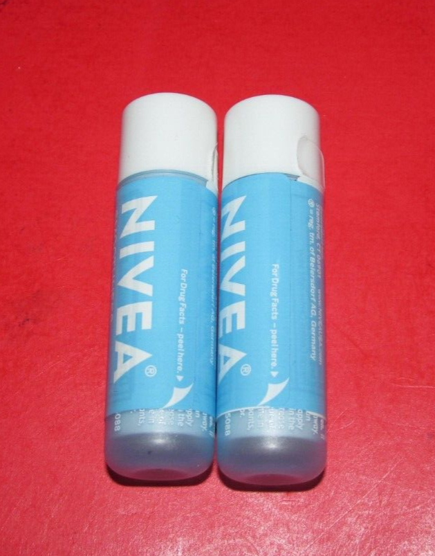 Lot of 2 ~ Nivea Smoothness Lip Care + Sunscreen Broad Spectrum SPF 15 4.8g FrSh