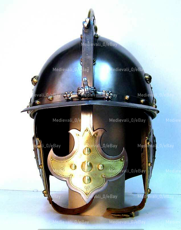 16GA Medieval Knight Zischage of winged Hussar Helmet Medieval Hussar Helmet Rep