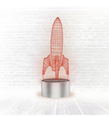 Space Shuttle LED Lamp 3D Night Light 7 Colors Space Lovers Moon Lamp Room Decor