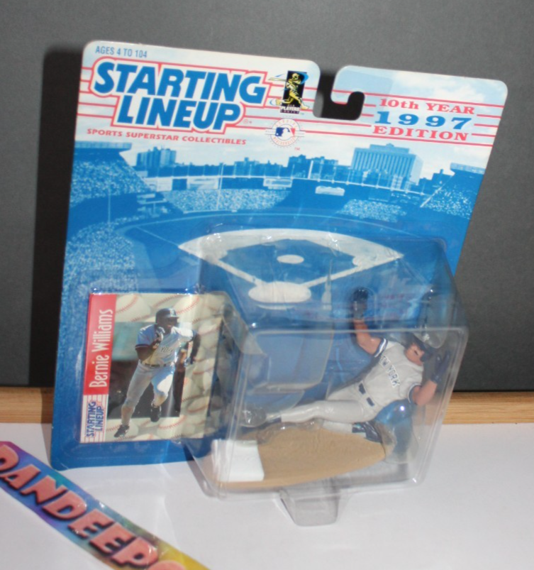 Starting Line Up MLB Baseball Bernie Williams 10th Year Action Figure Toy Sealed