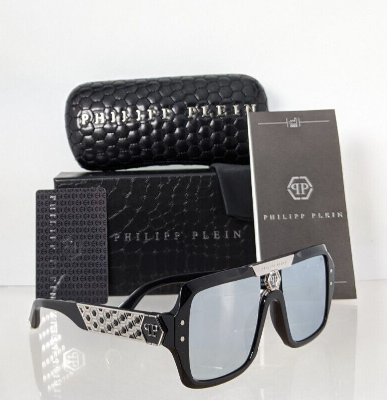 Pre-owned Philipp Plein Authentic  Sunglasses Spp 079 Col 700w Plein Badge Spp079 Frame In Silver