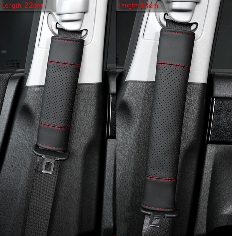 2x Car Safety Seat Belt Shoulder Pad Cover Protection Case Cushion Strap Black