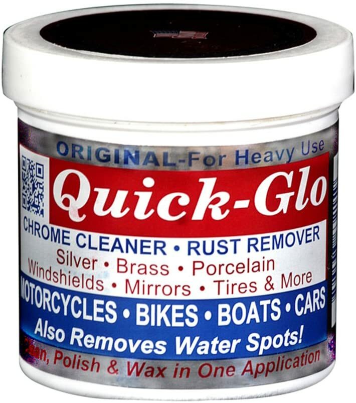 Quick-Glo Chrome Cleaner Metal Polish Rust Remover for Cars Motorcycles Boats