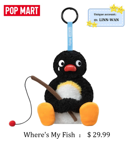 ペアセット Baby Molly × Pingu Happy Fishing New POPMART Baby Molly × PINGU Happy Fishing Series Vinyl