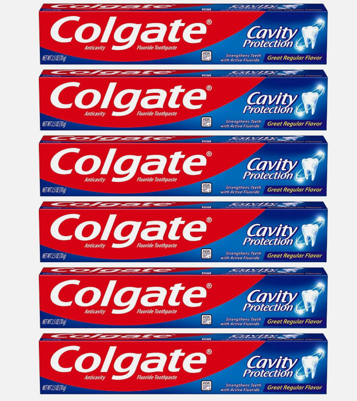 Colgate Cavity Protection Travel Toothpaste 2.5 Ounce (Pack of 6)