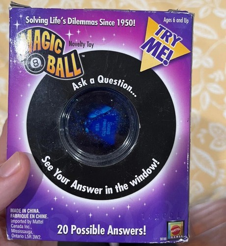 Classic Mattel Magic 8 Ball Toy Vintage Game Fortune Teller Kids Lucky Answers
