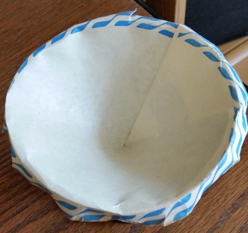 Vintage Vortex Metal Ice Cream Sundae Cup w/Dixie Paper Liner