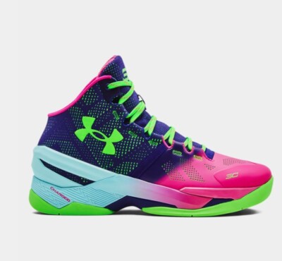 Under Armour Curry 2 Retro Northern Lights 3026052-600 Basketball 