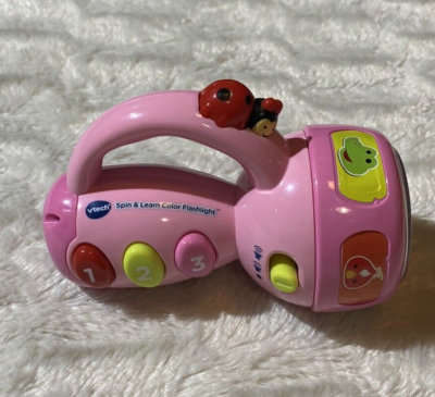 Amazon Exclusive VTech Spin and Learn Color Number Flashlight Pink