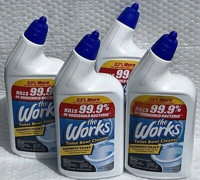 4-32oz The Works Toilet Bowl Cleaner  Rust Lime Scale Hard Water stain Remover