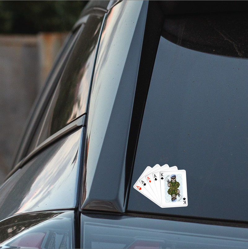 Army Air Corps (AAC) King & Aces Waterproof Vinyl Sticker/Decal 10cm - Picture 3 of 4