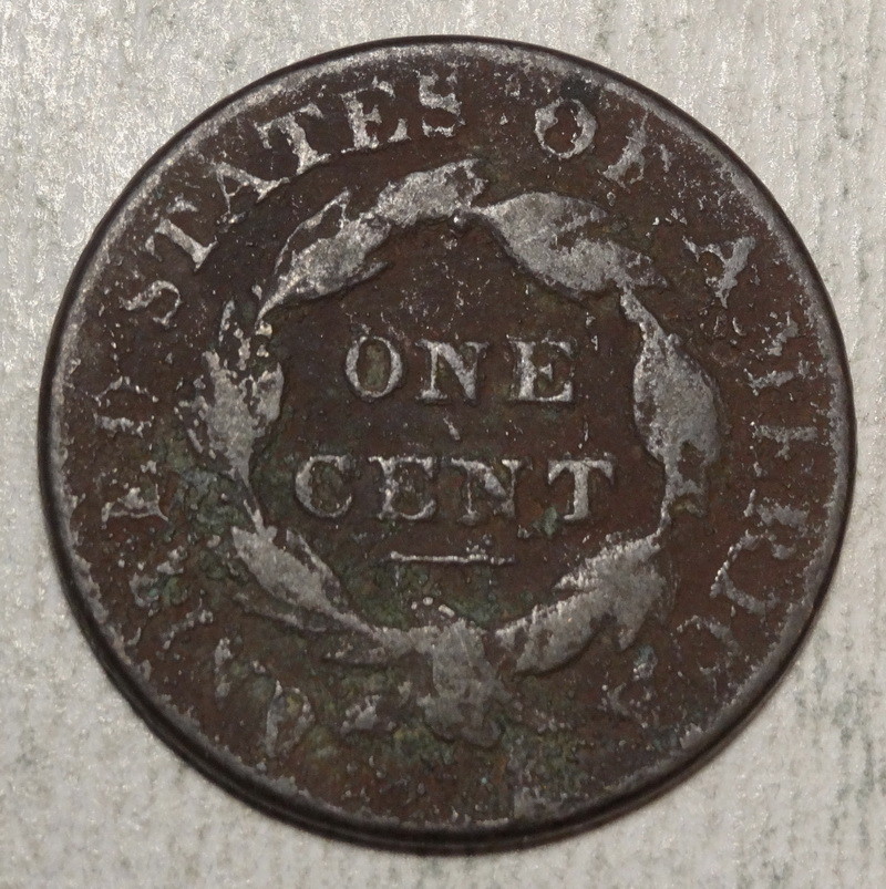 1827 Large Cent, Very Good Details, Inexpensive Type Coin, Discounted  0623-01