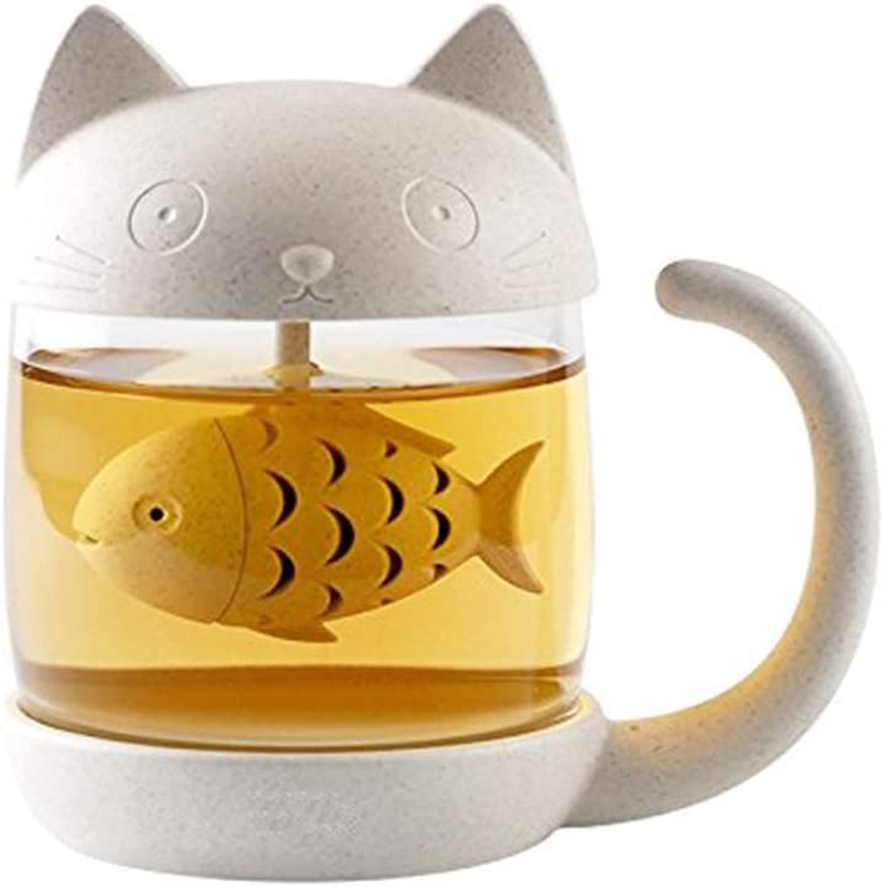 Mug With Fish Tea Infuser Strainer Filter