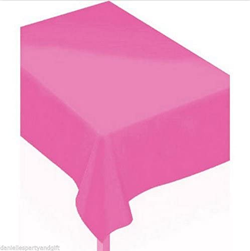 Amscan 579501.1 Bright Pink Flannel-Backed Vinyl Table Cover | Party Tableware 7