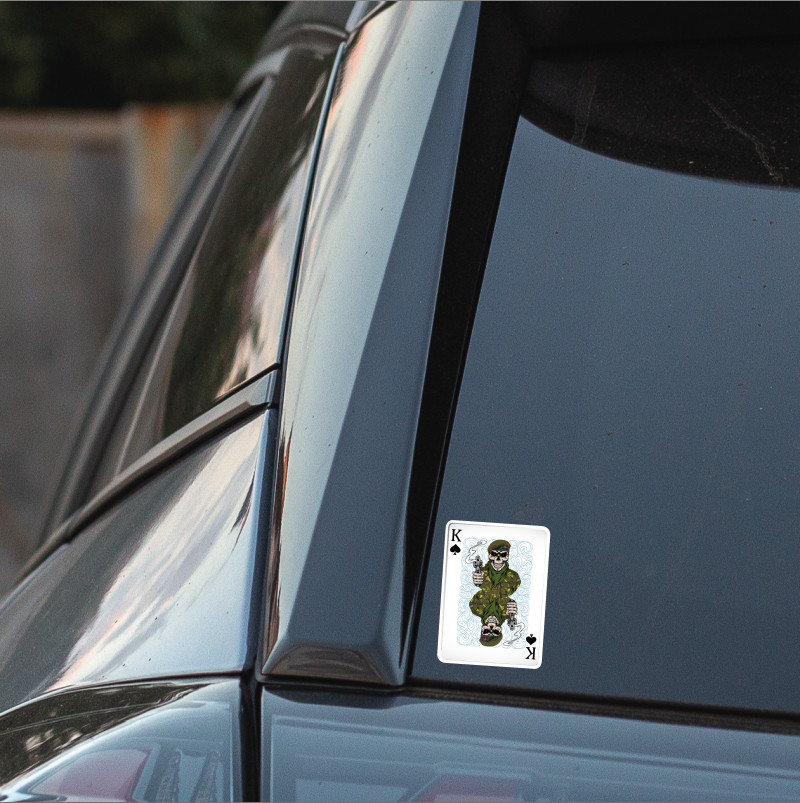 Welsh Guards King of Spades Waterproof Vinyl Sticker/Decal 10cm - Picture 3 of 4