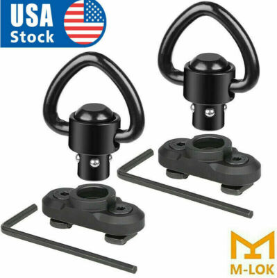 2Pack M-LOK MLOK Quick Release Sling Mount Push Button QD Sling Swivel Adaptor
