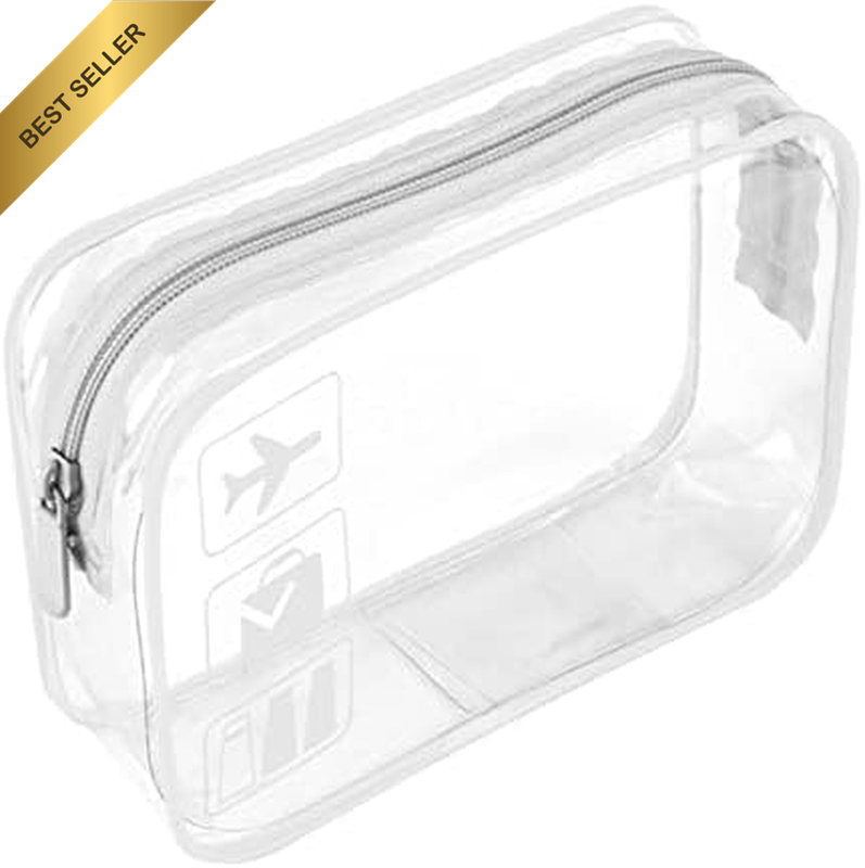 Clear Travel Toiletry Bag TSA Approved Quart Size Travel Bag Clear Airport Carry
