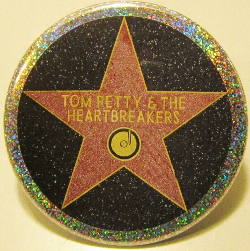 Tom Petty PIN BUTTON Hollywood Walk Of Fame Star Heartbreakers Rare