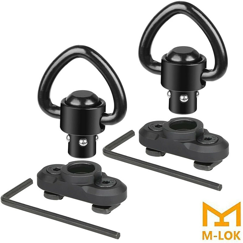 2 Pcs Mlok QD Sling Mount Sling Swivels Mlok Accessories Quick Push