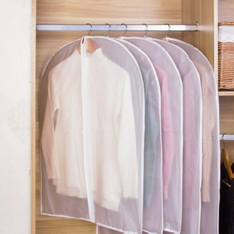 5 X Custodia Abito Vestiti Indumenti Protezione Cappotto da Viaggio Zip Borsa