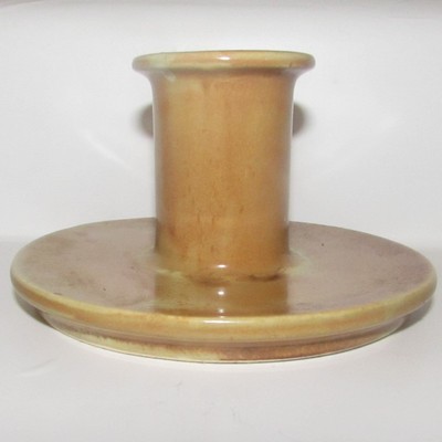 McCoy Pottery Chamberstick Finger Candleholder Candle Holder Mt Clemens Era