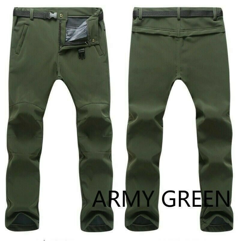 Uomo Combattimento Pantaloni Outdoor Escursioni Sci Pile Imbottito Wind Acqua Di