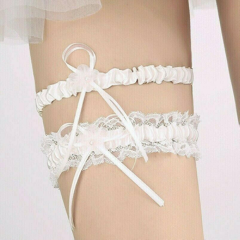 Donna Pizzo Giarrettiera Matrimonio Sposa Regalo Bride To Be Reggicalze Addio