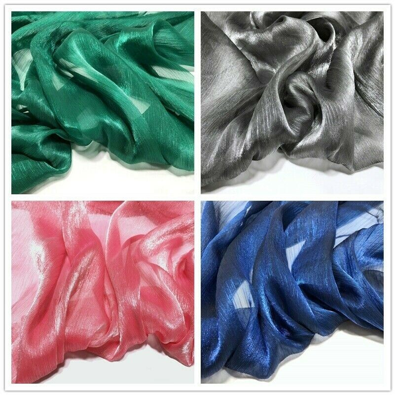 Ice Crepe Mesh Fabric Organza Shiny Glitter Sparkle Dress Skirt Curtain Drape