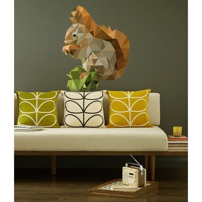 Squirrel Polygonal Wall decal, Squirrel Polygon Modern wall