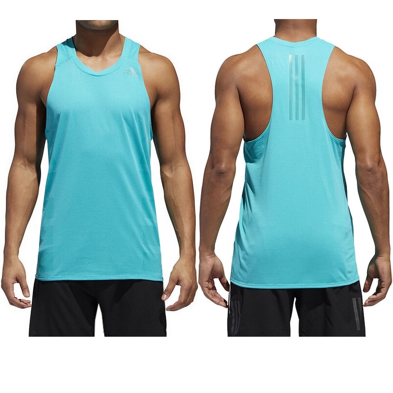 Adidas Singlet Herren Tank Top Running Sport Achselshirt Muskel Shirt Gym türkis