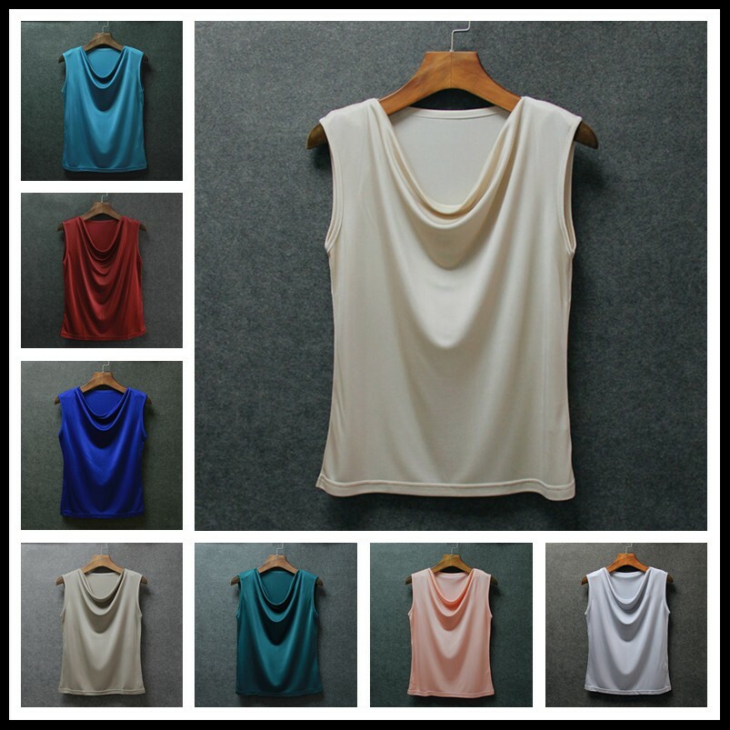 Women Silk Tank Tops Vest Sleeveless Shirt Tee Soft Camisole Blouse Casual Cami