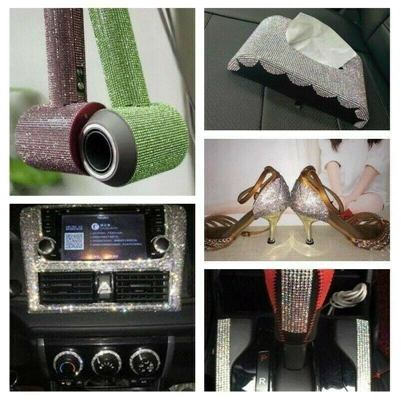 Adesivo Simil Diamante Cristallo Bling Auto Decorazione Fai da Te Materiale