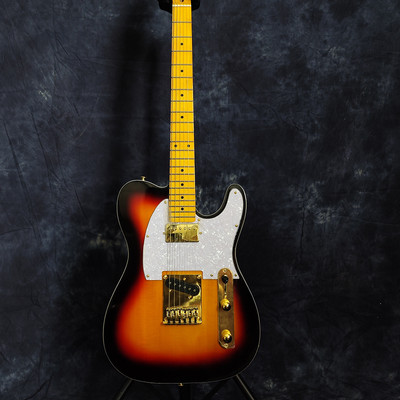 Custom Sunburst TL Electric Guitar H-S Pickups Maple Fretboard Gold Hardware