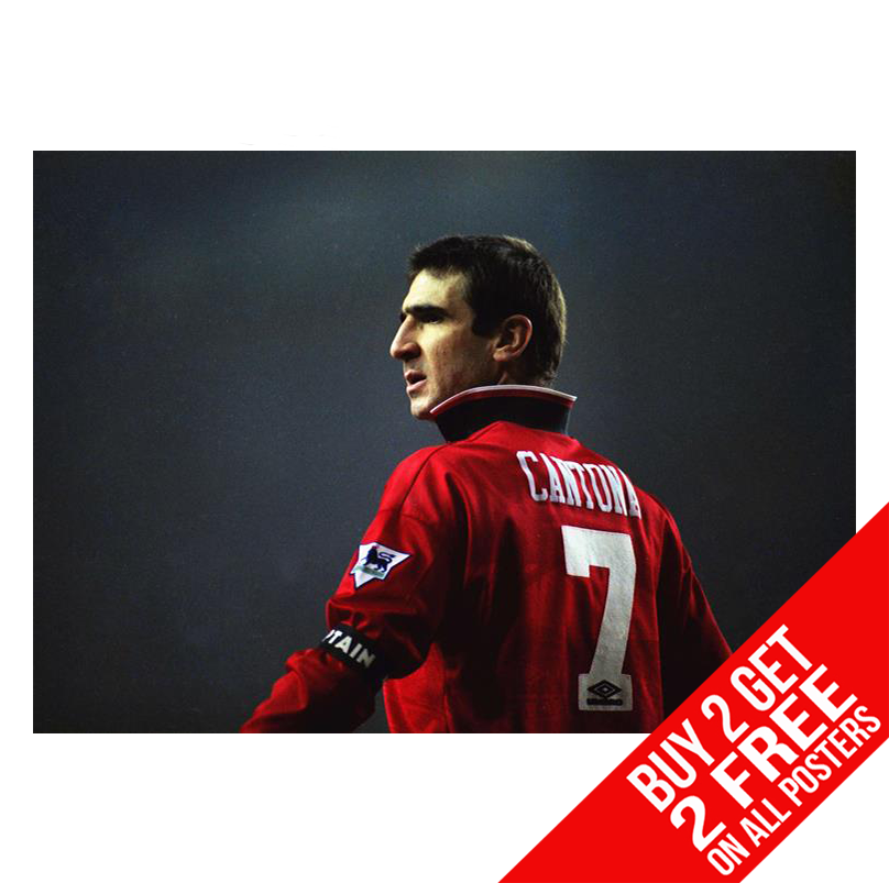 ERIC CANTONA MANCHESTER UNITED POSTER ART PRINT A4 A3 - BUY 2 GET ANY 2 FREE