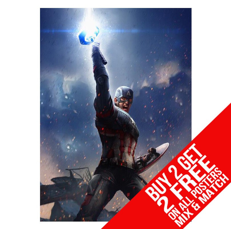 CAPTAIN AMERICA BB4 AVENGERS ENDGAME POSTER A4 A3 SIZE - BUY 2 GET ANY 2 FREE