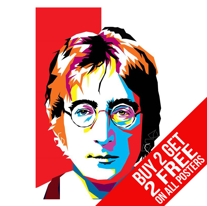 JOHN LENNON THE BEATLES POP ART POSTER ART PRINT A3 A4 - BUY 2 GET ANY 2 FREE