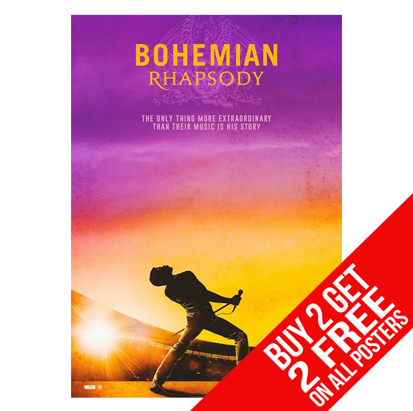 BOHEMIAN RHAPSODY FREDDIE MERCURY POSTER BB3 PRINT A4 A3 - BUY 2 GET ANY 2 FREE
